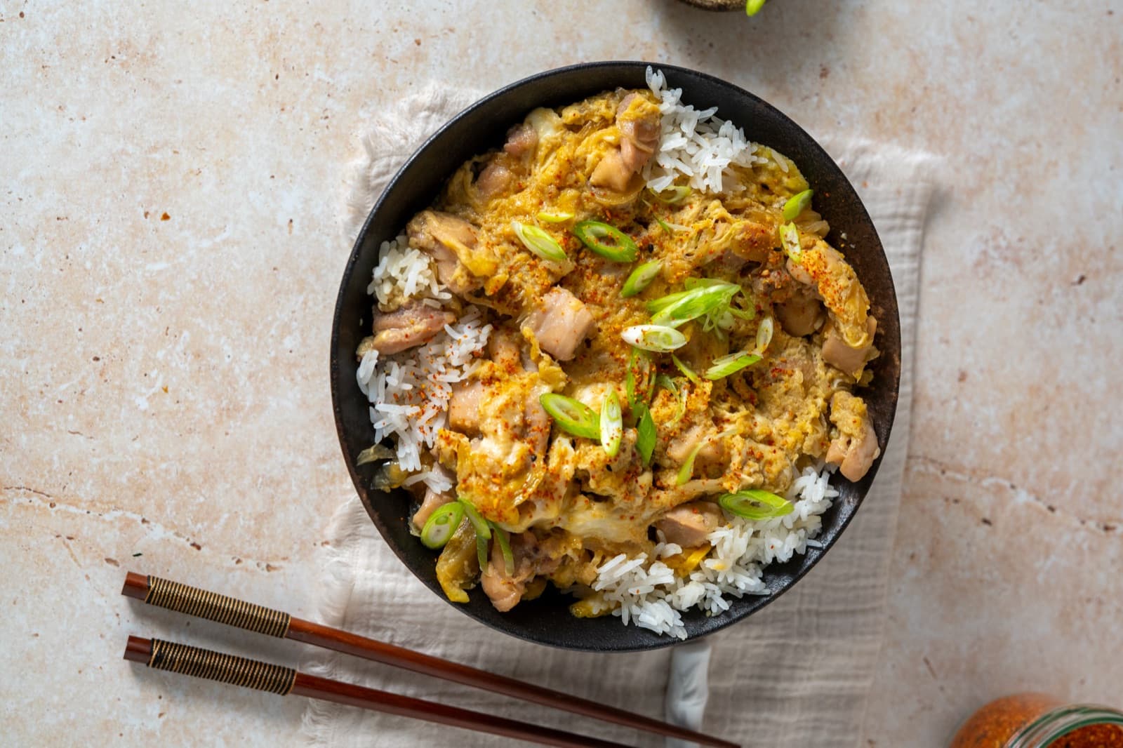 Chicken Oyakadon with sticky rice