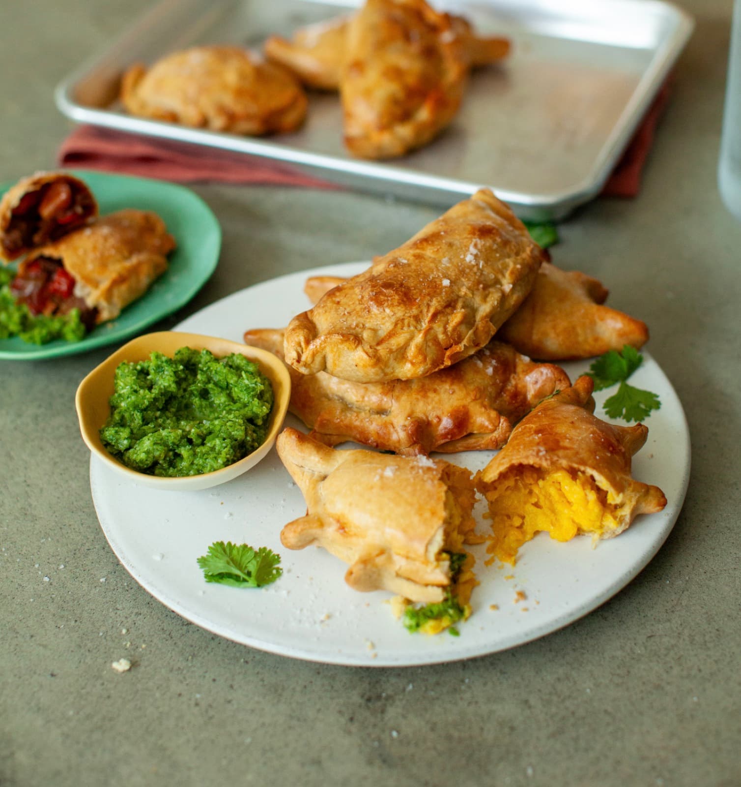 Beef & Corn Empanadas with Mojo Sauce