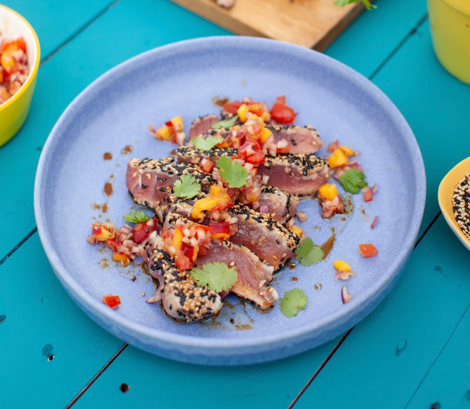 Seared Tuna with Stone Fruit Salsa