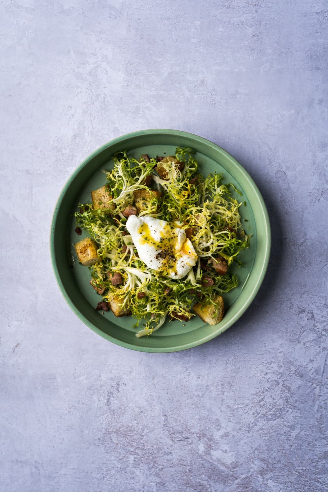 Bacon and Egg Frisée Salad