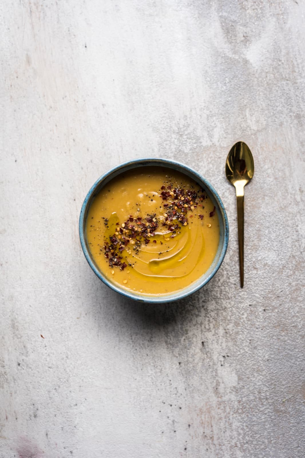 Chilli, Coconut Sweet Potato & Red Lentil Soup