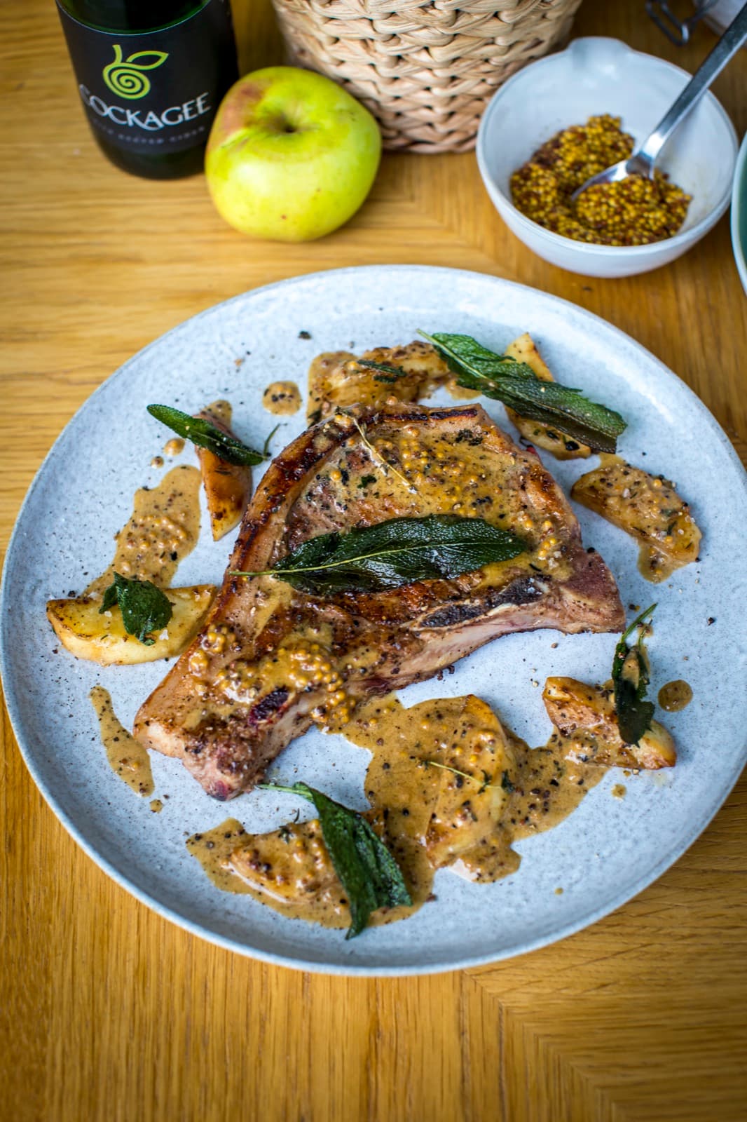 Creamy Mustard & Cider Pork Chops
