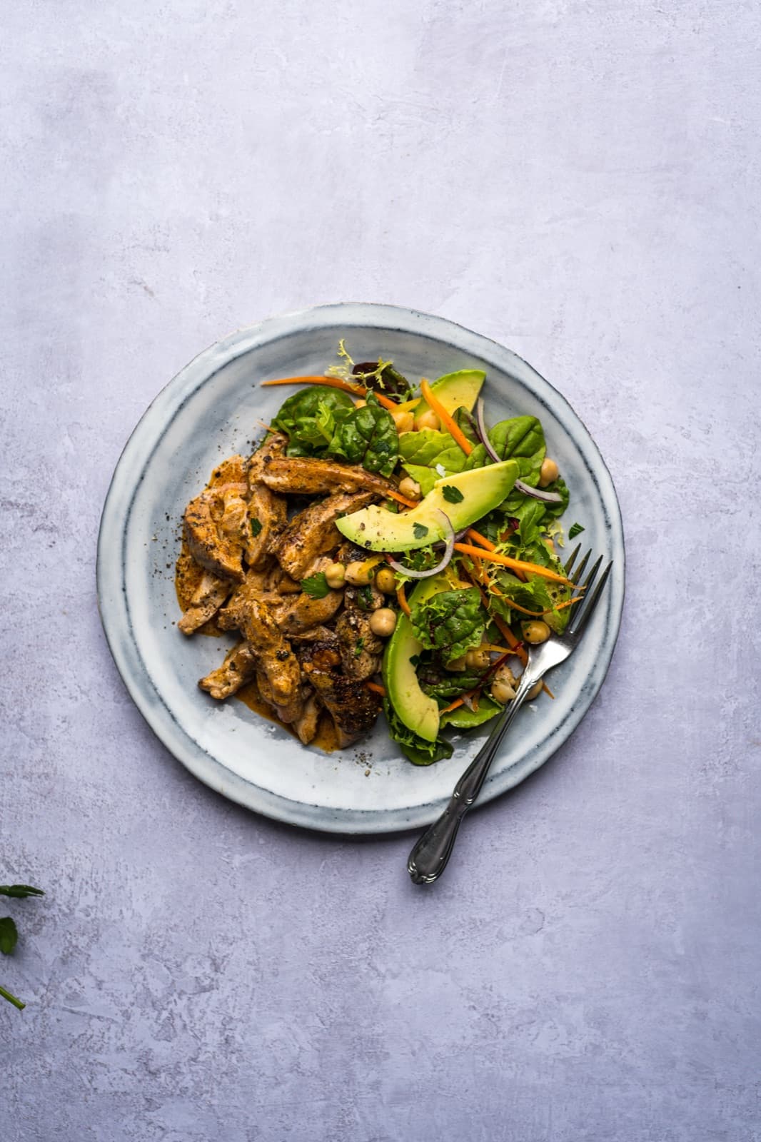 Harissa Chicken with Rainbow Salad