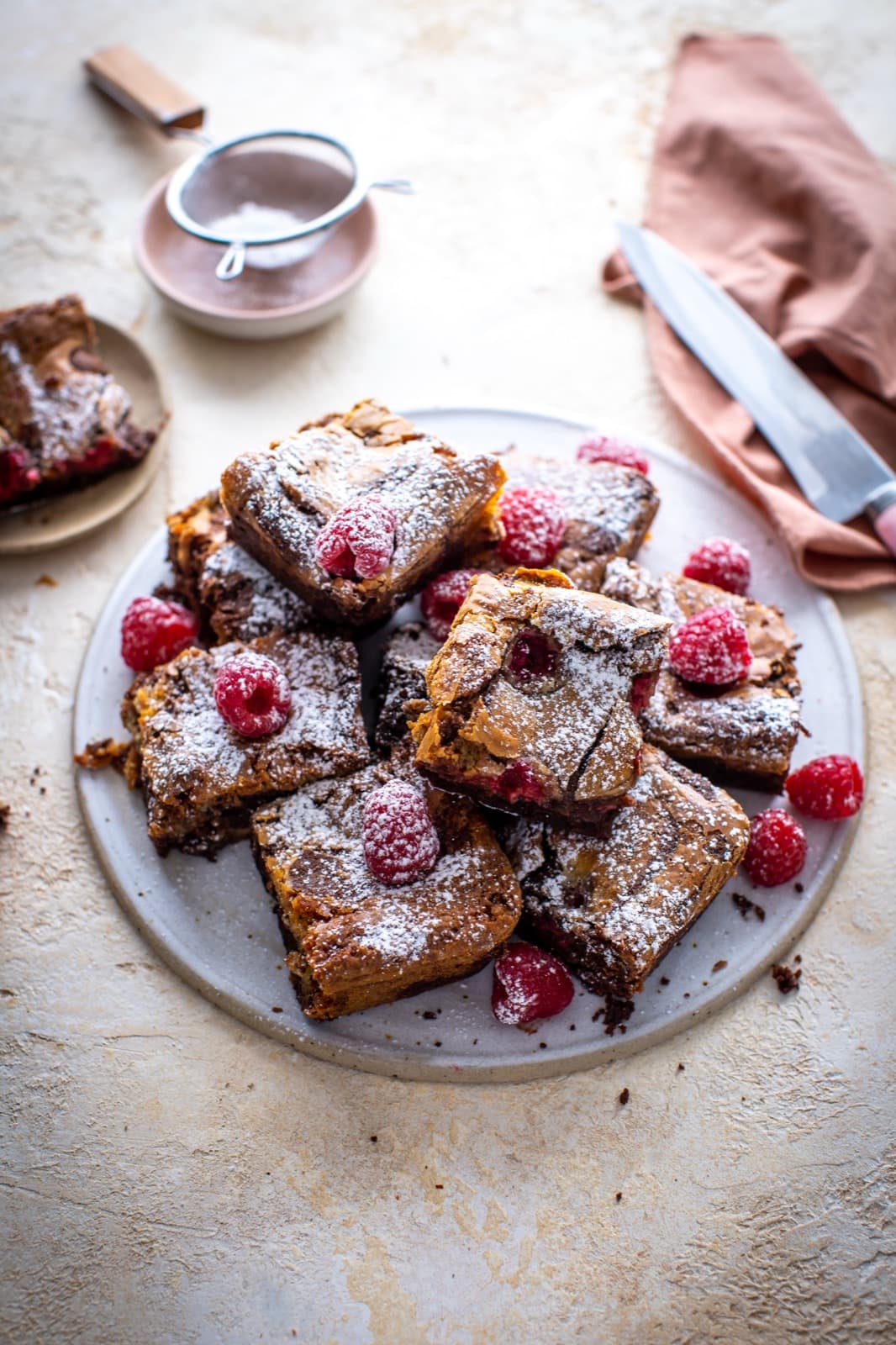 Raspberry & White Chocolate Brownies