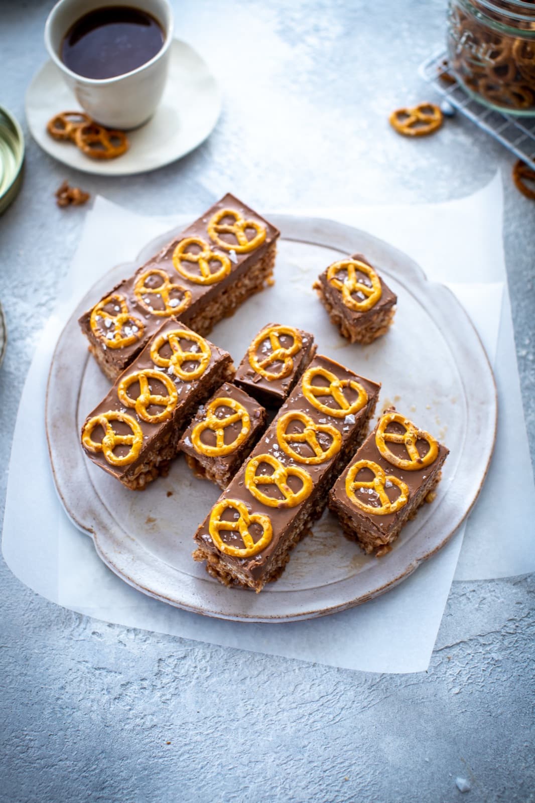 Rice Crispy Pretzel Squares