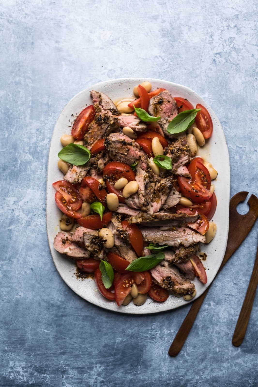 Spice-crusted Lamb with White Bean & Tomato Salad
