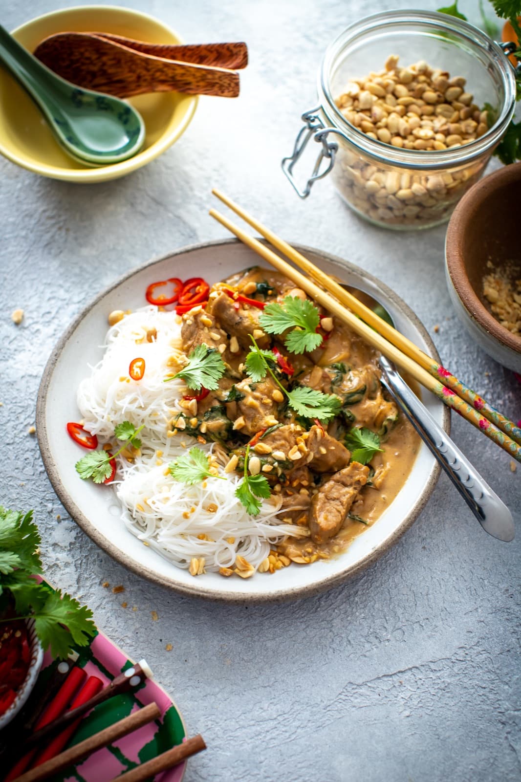 Spicy Peanut Butter Satay Pork