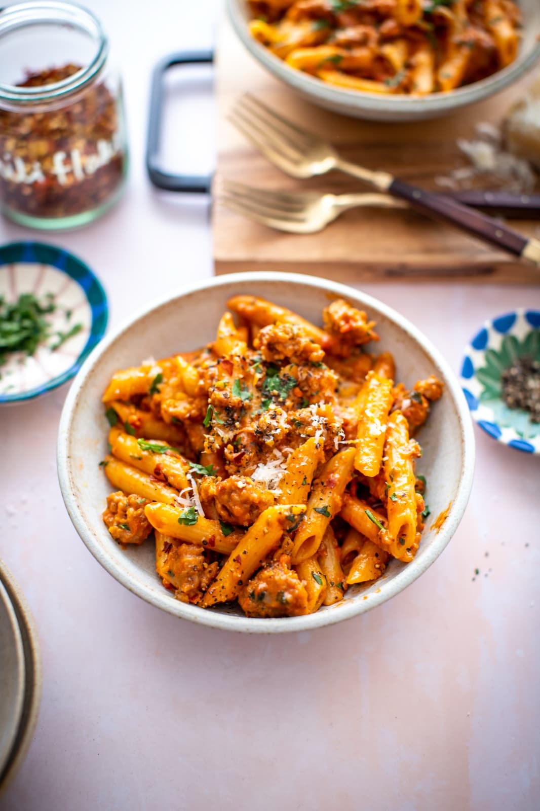 Vodka Penne Pork Ragu