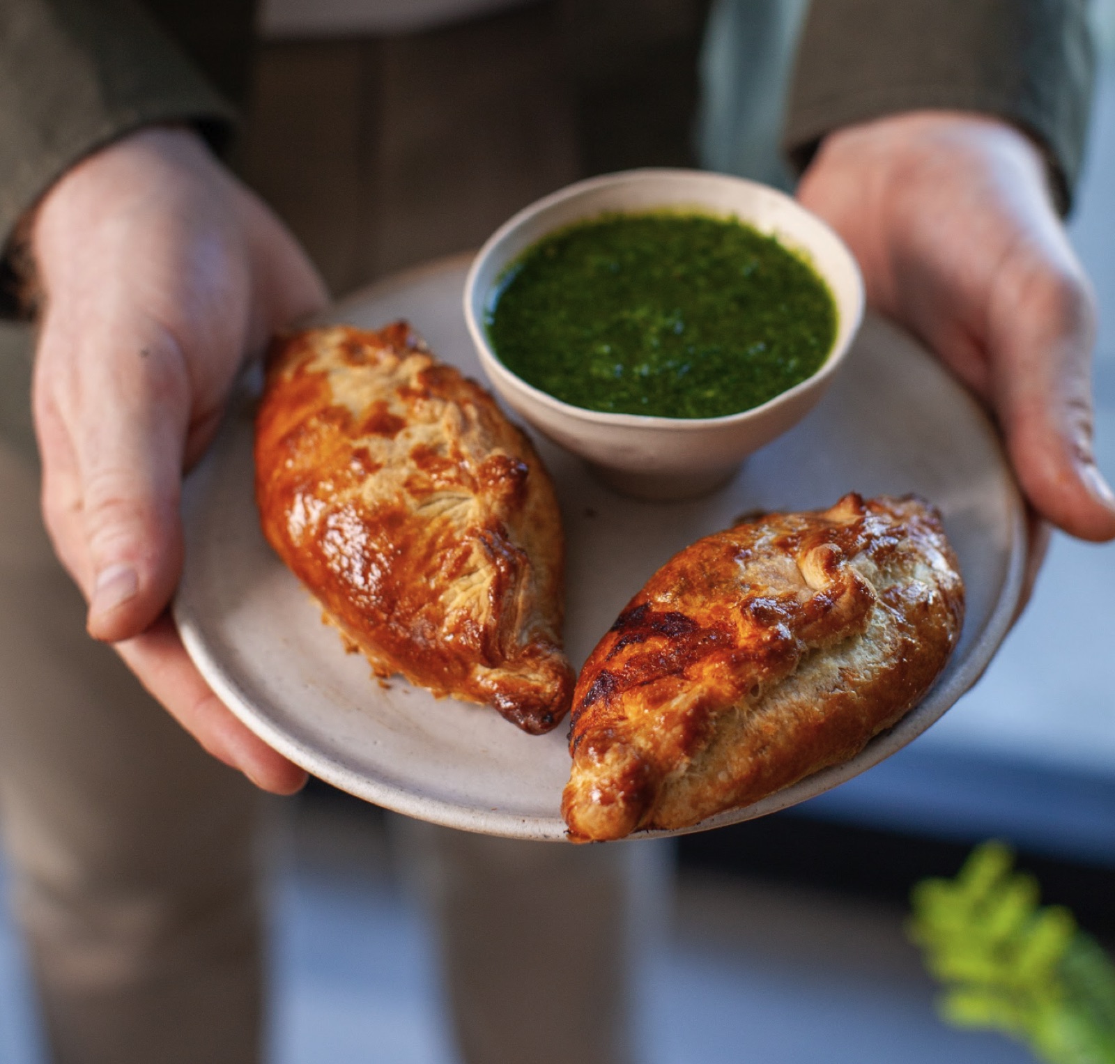 Argentinian empanadas with chimichurri